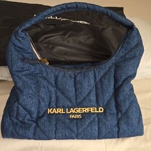 Karl Lagerfeld Blue Quilted Shoulder Bag